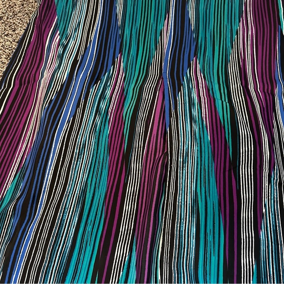 Multi color striped maxi skirt with slit by Worthington - Picture 3 of 5